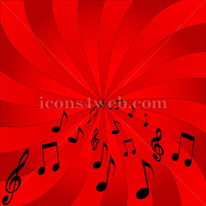 Music background. Music notes abstract background - Website icons
