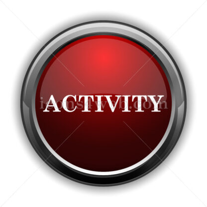 Activity icon. Red glossy web icon with shadow - Website icons