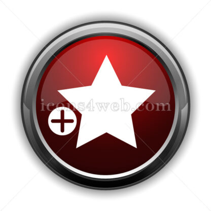 Add to favorites icon. Red glossy web icon with shadow - Icons for website