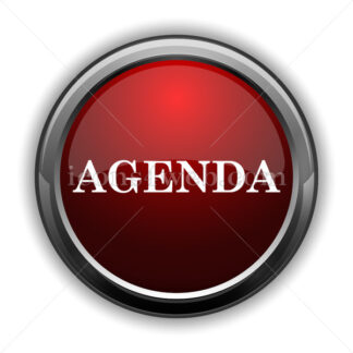 Agenda Icon Red Glossy Web Icon With Shadow