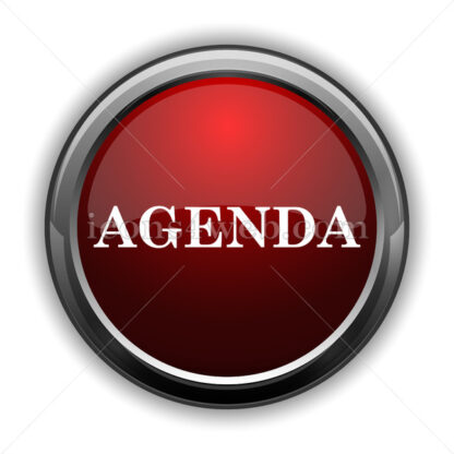Agenda icon. Red glossy web icon with shadow - Website icons