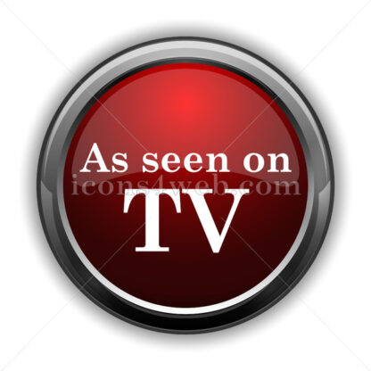 As seen on TV icon. Red glossy web icon with shadow - Icons for website