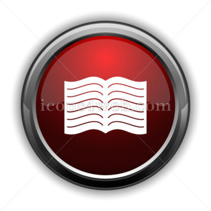 Book icon. Red glossy web icon with shadow - Icons for website