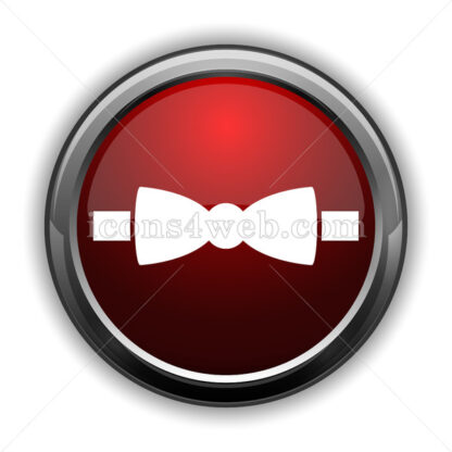 Bow tie icon. Red glossy web icon with shadow - Website icons