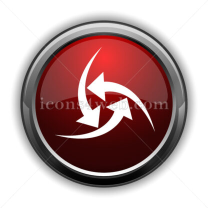 Change arrows icon. Red glossy web icon with shadow - Icons for website