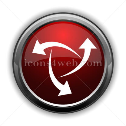 Change arrows out icon. Red glossy web icon with shadow - Icons for website