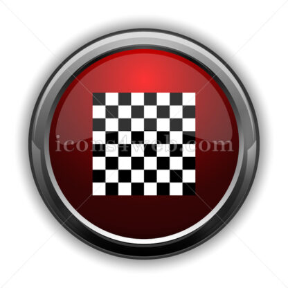 Finish flag icon. Red glossy web icon with shadow - Icons for website