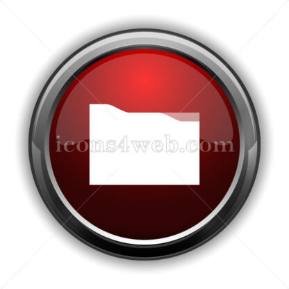 Folder icon. Red glossy web icon with shadow - Icons for website