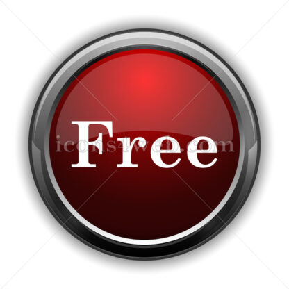Free icon. Red glossy web icon with shadow - Icons for website