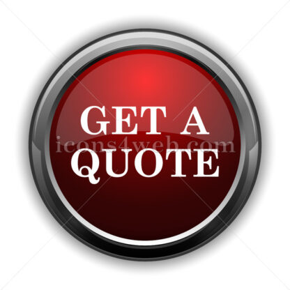Get a quote icon. Red glossy web icon with shadow - Icons for website