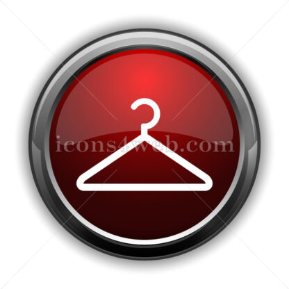 Hanger icon. Red glossy web icon with shadow - Website icons