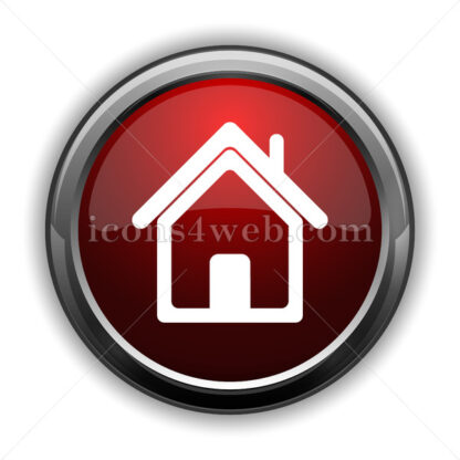 Home icon. Home website button with shadow. Red opening soon icon - Website icons