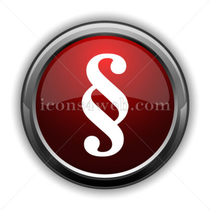 Paragraph icon. Red glossy web icon with shadow - Icons for website