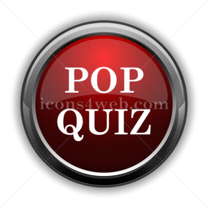 Pop quiz icon. Red glossy web icon with shadow - Website icons