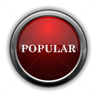 Popular  icon. Red glossy web icon with shadow - Icons for website