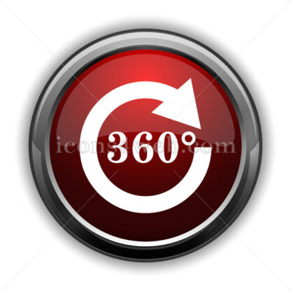 Reload 360 icon. Red glossy web icon with shadow - Icons for website