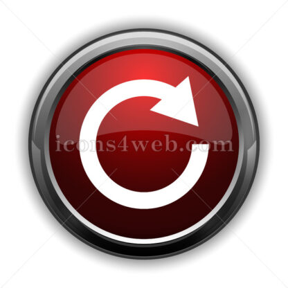 Reload one arrow icon. Red glossy web icon with shadow - Icons for website