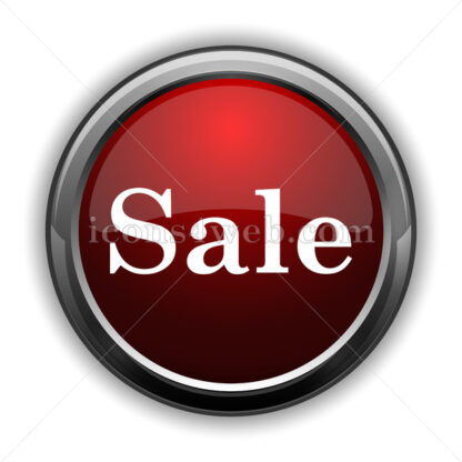 Sale icon. Red glossy web icon with shadow - Icons for website