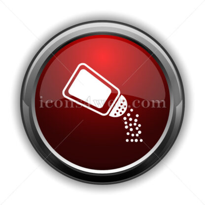 Salt icon. Red glossy web icon with shadow - Website icons