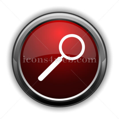Search icon. Red glossy web icon with shadow - Website icons