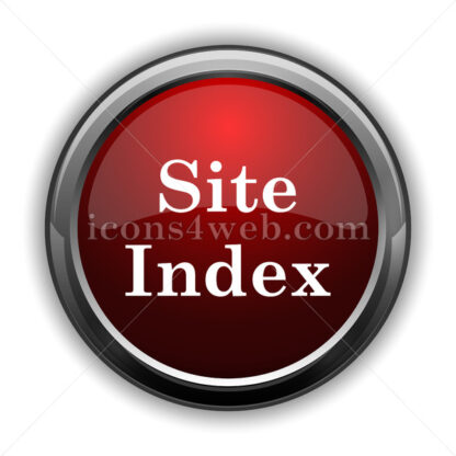 Site index icon. Red glossy web icon with shadow - Icons for website