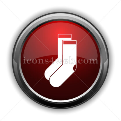 Socks icon. Red glossy web icon with shadow - Website icons
