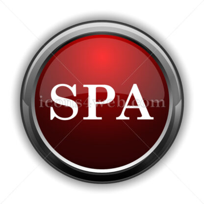 Spa icon. Red glossy web icon with shadow - Icons for website