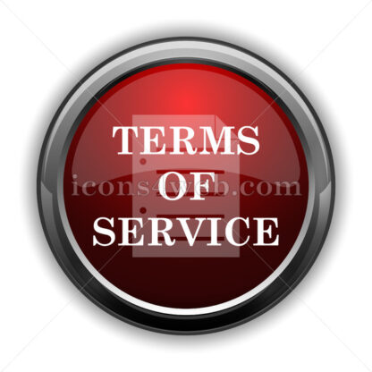 Terms of service icon. Red glossy web icon with shadow - Icons for website
