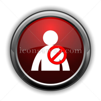 User offline icon. Red glossy web icon with shadow - Website icons
