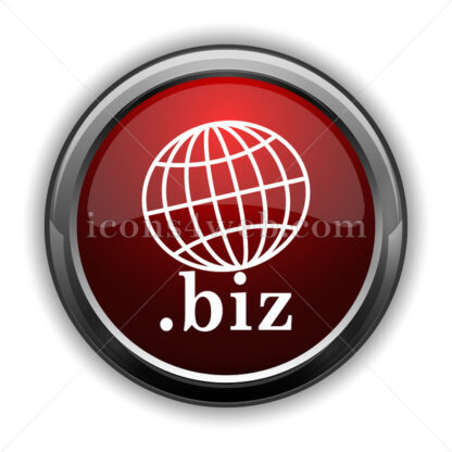 .biz icon. Red glossy web icon with shadow - Icons for website
