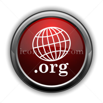 .org icon. Red glossy web icon with shadow - Icons for website