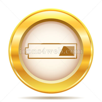 1 third charged battery golden button - Website icons