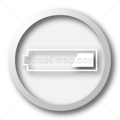 1 third charged battery white icon button - Icons for website