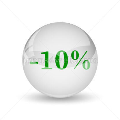 10 percent discount glossy icon. 10 percent discount glossy button - Website icons