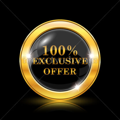 100% exclusive offer golden icon. - Website icons