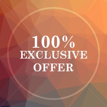 100% exclusive offer low poly icon. Website low poly icon - Website icons