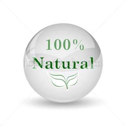 100 percent natural glossy icon. 100 percent natural glossy button - Website icons