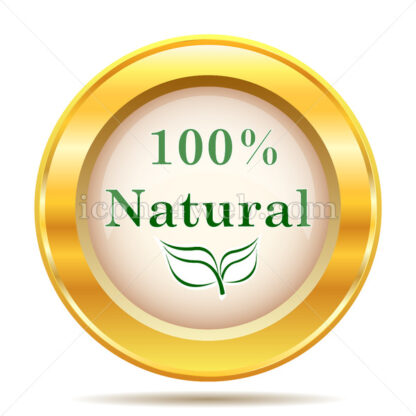 100 percent natural golden button - Website icons