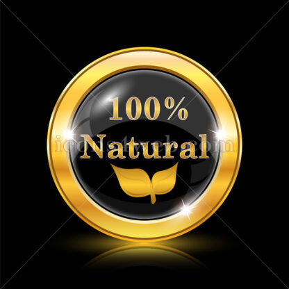 100 percent natural golden icon. - Website icons