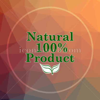 100 percent natural product low poly icon. Website low poly icon - Website icons