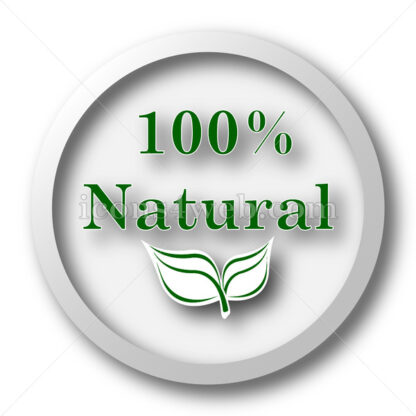 100 percent natural white icon button - Icons for website