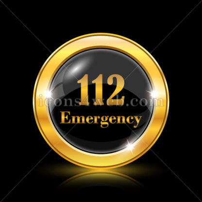 112 Emergency golden icon. - Website icons