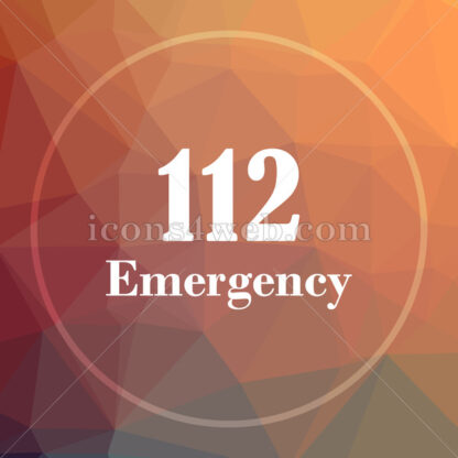 112 Emergency low poly icon. Website low poly icon - Website icons