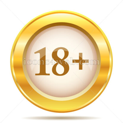 18 plus golden button - Website icons
