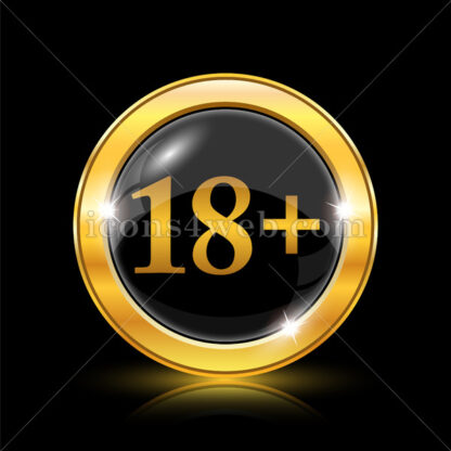 18 plus golden icon. - Website icons