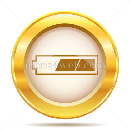 2 thirds charged battery golden button - Website icons