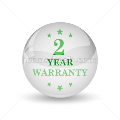 2 year warranty glossy icon. 2 year warranty glossy button - Website icons