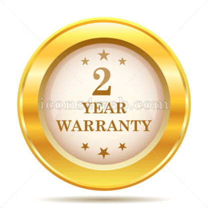 2 year warranty golden button - Website icons
