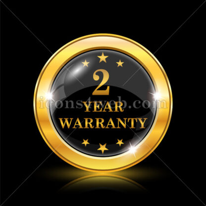 2 year warranty golden icon. - Website icons
