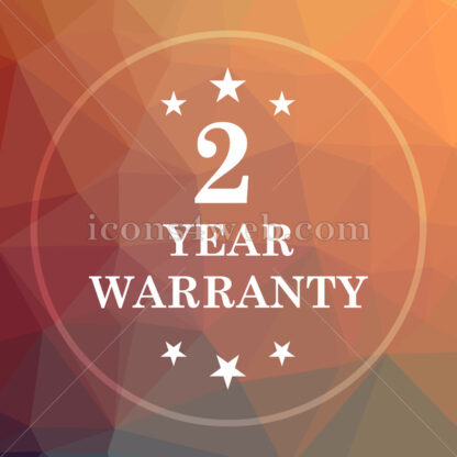 2 year warranty low poly icon. Website low poly icon - Website icons